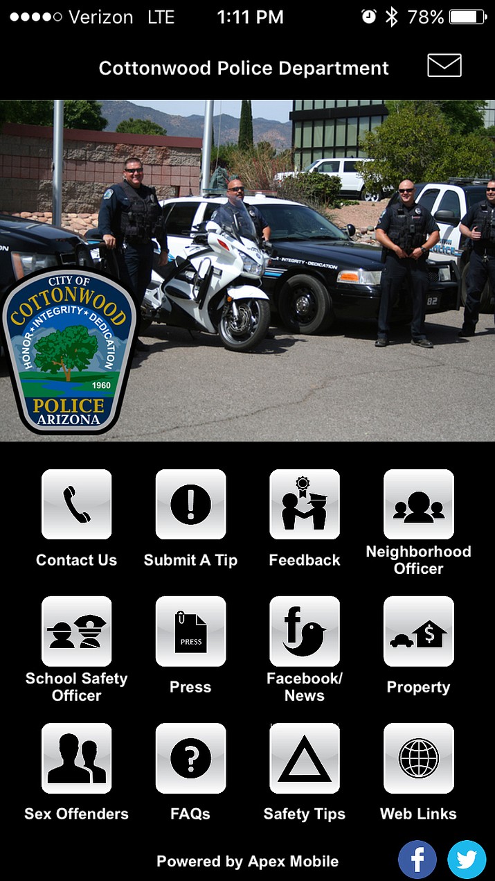 Cottonwood PD offers app service The Verde Independent Cottonwood, AZ