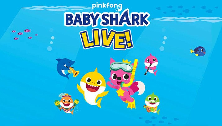shark will join up with his friend, pinkfong, to sing and dance