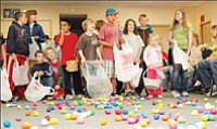 Eager kids are ready to pick up eggs at the Cordes Lakes Community Center egg hunt Saturday morning.<br>
Big Bug News/Heidi Dahms Foster
