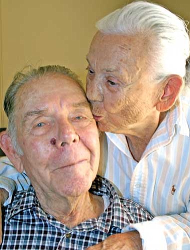 Phil and Jeane Albins married in 1946, and both called each other their "best friend." This 2007 photo is at their home in Black Canyon City.<br>
Bruce Colbert/File photo