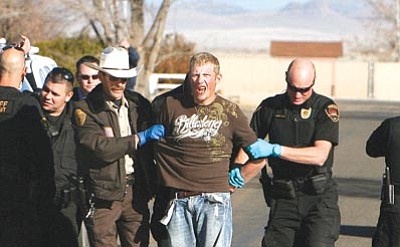 Matt Santos/Courtesy photo<br>
Prescott Valley police officers, PANT detectives and Yavapai County Sheriff’s deputies arrested William Lane Smyer, 25, of Chino Valley on felony charges including unlawful flight and endangerment after he allegedly fled from a traffic stop at a high rate of speed. 
