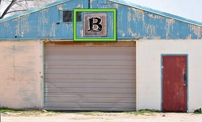 The correct answer for this past week’s “What is it, where is it?” is: a letter “B” on the west side of some indoor stables close to Gail Gardner Way at the Prescott Rodeo Grounds. Our hint was: “Saddle up!”<br /><br /><!-- 1upcrlf2 -->The first spotter with the correct guess was Karla Bauer of Prescott. Thanks for playing, Karla.<br /><br /><!-- 1upcrlf2 -->At the end of the month we’ll put all correct spotters’ names of the weekly “What is it, where is it?” winners together, and one will win a prize from the Courier’s prize stash. Keep guessing, and remember to give “what” it is and “where” it is.
