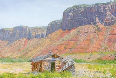 Courtesy photo<br>
Don Rantz, whose painting, “Homestead – Delores River,” is shown here, will be among Western artists from all over the country who will set up booths across the courthouse plaza for the Phippen Museum’s 38th annual Western Art Show and Sale on Saturday, Sunday and Monday.

