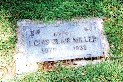 Parker Anderson/Courtesy photo<br>In 2011, Prescott historian Parker Anderson traveled to Portland, Ore., to meet with descendents of Louis C. Miller. While there, he took this photo of Miller’s gravestone.