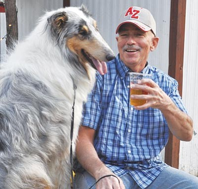 Courtesy photo<br>The Barks ‘n Beers fundraiser will be from 5 to 8 p.m. Saturday, Sept. 22, at The Beastro, 117 N. McCormick St., in Prescott. Max West and his dog, Teddy, shared a laugh at last year’s event and plan to attend again this year.