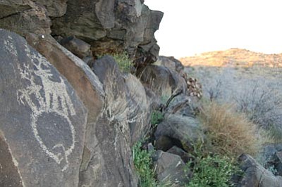 Joanna Dodder/Courier<br>Arizona Archaeology and Heritage Month includes tours of ancient petroglyphs at the Agua Fria National Monument.