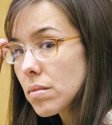 The Associated Press<br>
Jodi Arias sits in court during her trial proceedings.