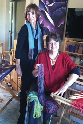 Courtesy photo<br>Sandy Evans  and Anne Marston will be among the artists selling their creations Saturday at the Mountain Spinners and Weavers and Prescott Area Woodturners Holiday Show and Sale in the Marina Room of the Hassayampa Inn. 
