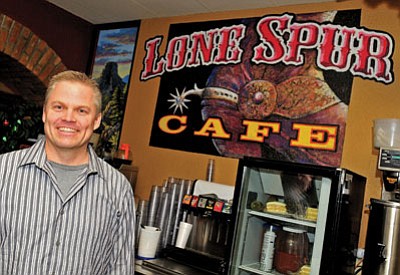Matt Hinshaw/The Daily Courier<br>
Cory Farley recently purchased the Lone Spur Cafe in downtown Prescott.  Farley, an attorney from Peoria, said he has no plans to change anything at the popular eatery,.