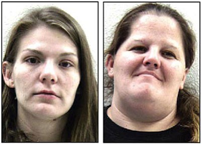 Alicia M. High, 25 (left), and Jami M. Rickard, 30, were charged with possession of dangerous drugs and possession of drug paraphernalia. Rickard also faced one count of child abuse.