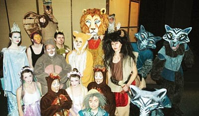 Patrick Whitehurst/The Daily Courier<br>
Prescott High School drama students will perform a musical version of “The Lion, the Witch and the Wardrobe” at the Ruth Street Theater 7 p.m. tonight, Friday and Saturday.