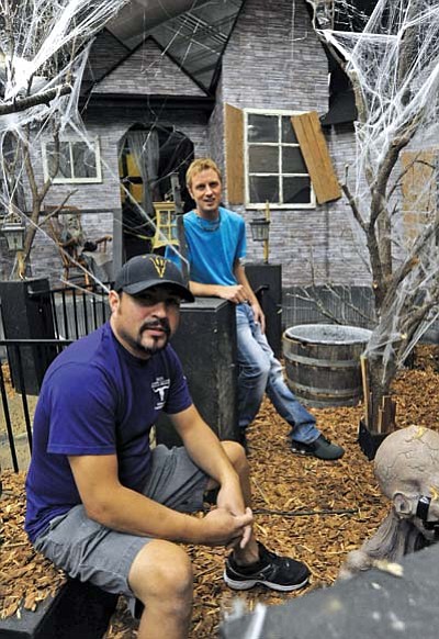 Marco Espitia and Matt Brassard, owners of the Scream Factor Haunted Attraction at Frontier Village, operated their first haunted house in the Prescott area in 2001. (Matt Hinshaw/The Daily Courier)
