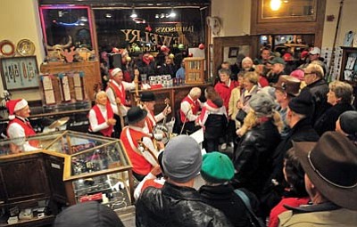 Matt Hinshaw/The Daily Courier, 
file photo<br>The Hometowne Banjoleers perform inside Lamerson’s Jewelry during the 2013 Acker Musical Showcase in downtown Prescott. This year’s event is Friday, Dec. 12, and is bigger than ever.