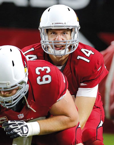 Rick Scuteri/The Associated Press<br>Cardinals quarterback Ryan Lindley will get the starting nod after all in this Sunday’s season finale at San Francisco.