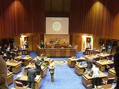 Courier file photo<br>
The Arizona Legislature opens its 2015 session today with Gov. Doug Ducey's State of the State speech.