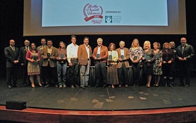 Matt Hinshaw/The Daily Courier<br>
The Prescott Chamber of Commerce honored recipients of the Healthy Prescott Business Awards during the organization’s annual meeting at the Yavapai College Performing Arts Center Thursday.