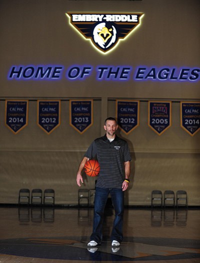 Embry-Riddle Aeronautical University head men’s basketball coach Eric Fundalewicz in what<br /><br /><!-- 1upcrlf2 -->next winter will be the home of the ERAU Eagles.