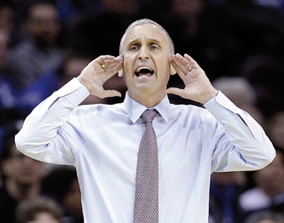 Tony Dejak/The Associated Press, file<br>Buffalo coach Bobby Hurley, seen in this March 13 file photo, is ASU’s new men’s basketball coach. The 43-year-old spent the past two years as coach at Buffalo, where he led the Bulls to 23 wins and an NCAA Tournament berth this past season.