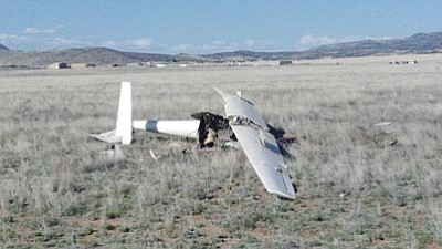 Courtesy/YCSO. A glider accident occurred around 3:30 p.m. at Morning Star Ranch Road, east of Coyote Springs Road, in Prescott Valley