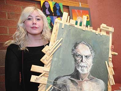 Les Stukenberg/The Daily Courier<br>
Prescott High School graduate Kyli Skinner hopes to attend the San Francisco Art Institute on an art scholarship this fall.