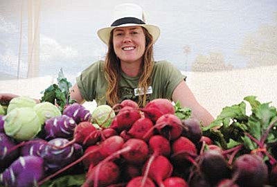 Les Stukenberg/The Daily Courier<br /><br /><!-- 1upcrlf2 -->Kathleen Yetman is the Managing Director and Outreach Coordinator for the Prescott Farmers Market held Saturday's during the spring and summer at Yavapai College.