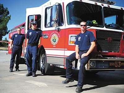 Above, the crew of Central Yavapai Fire District Engine 53. 