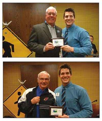 Central Arizona Realty, top, and ERA Real Estate Professionals received plaques to commemorate their one-year anniversary of membership in the Prescott Valley Chamber of Commerce. (Courtesy photos)