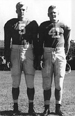Courtesy photo
Charles Orme, number 5, is part of the second class inducted into the Arizona High School Football Hall of Fame. Orme was an All-State tackle at Phoenix Union and later
coached Orme School to a State title.