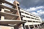 Courier/Nathaniel Kastelic
Construction continues quickly on the new parking garage in downtown Prescott Friday evening as crews plan to work through the weekend to meet their deadline of June 24.