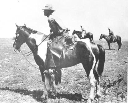 Van Dickson, former owner of the Jenner Ranch in Skull Valley, seen here on his faithful horse ‘Navajo’