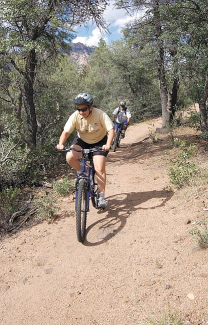 The Daily Courier/Joanna Dodder
Participants at the Arizona State Trails Conference enjoyed a mountain bike ride in the Granite Mountain Recreation Area west of Prescott last week.