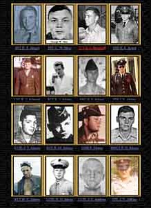 Courtesy/The Virtual Wall 
An image of the “Faces of Freedom” section of The Virtual Wall at www.virtualwall.org honors soldiers from the Vietnam War.