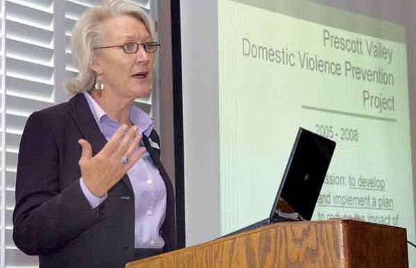 Becky Ruffner leads the Domestic Violence Prevention Summit Oct. 1 at the Quality Inn and Suites in Prescott.