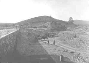 Courtesy
Construction of Miller Creek Dam, circa 1885, one of Prescott’s first attempts to impound surface water for use by the town.