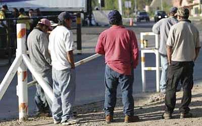 The Daily Courier / Les Stukenberg<br/>In recent months, as part of the illegal immigration debate, the Prescott City Council has focused on the day workers who congregate at the corner of Lincoln and Grove avenues looking for jobs.