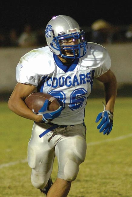 The Daily Courier/<br>Jo. L. Keener<br>Chino Valley's Johnny Kennedy led the region with 1,736 rushing yards in 2007.