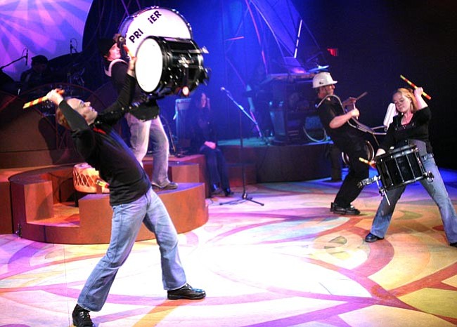 Courtesy<br>
The musical production
“Drum!” has been compared to “Stomp” crossed with “Riverdance.”