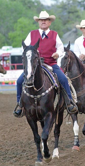 The Daily Courier<br>
Harry Vold, a third-generation horseman who has won 11 Professional Rodeo Cowboys Association Stock Contractor of the Year awards and 12 U.S. Smokeless Tobacco Company Stock of the Year honors, is in charge of bringing to the rodeo all of the animals for each event.