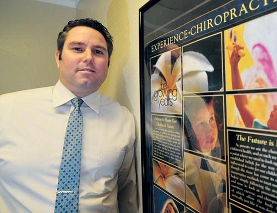 Chiropractor Alex Carr at his downtown Prescott office.

Les Stukenberg/The Daily Courier