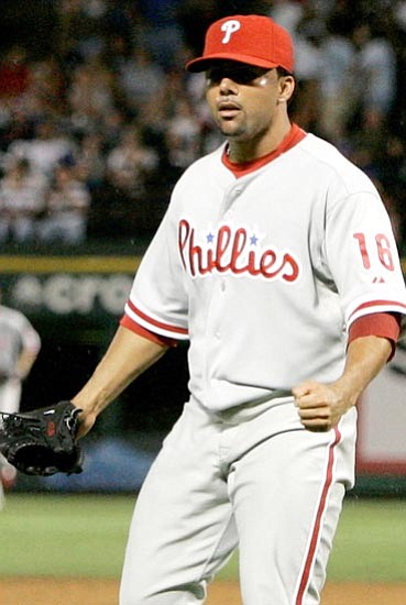 Tony Gutierrez/<br>The Associated Press<br>Phillies relief pitcher J.C. Romero was penalized this week after testing positive for androstenedione, which came from contaminated supplements purchased over-the-counter.