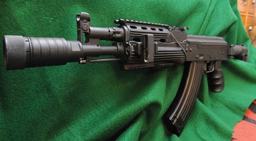 Les Stukenberg/The Daily Courier<br>
A Hungarian AK-47 semi-automatic rifle is for sale at The American Gun Shop in Prescott.