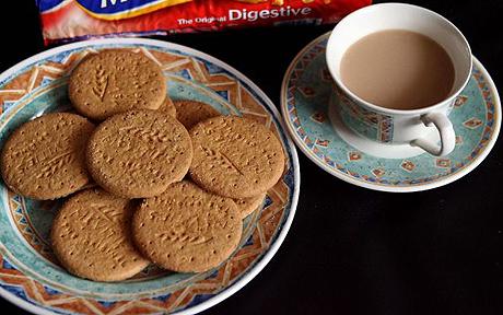 good morning with tea and biscuits