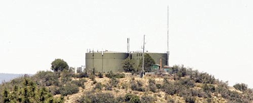 Les Stukenberg, file photo/The Daily Courier<p>
The current water tanks atop Indian Hill, where the City of Prescott plans to build a new water tank.