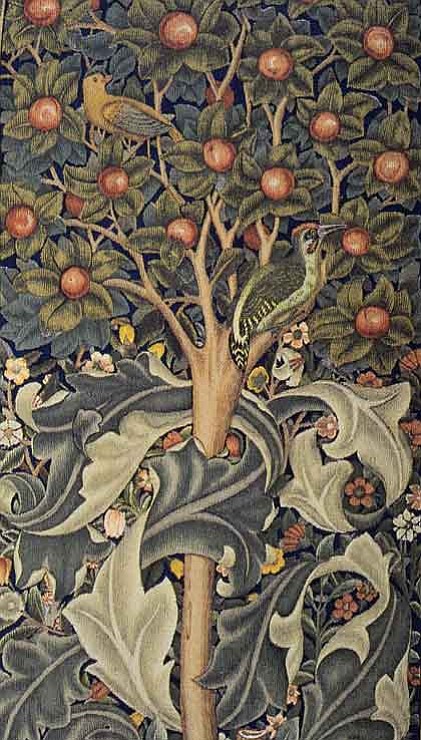Woodpecker Tapestry, William Morris (Public Domain)
