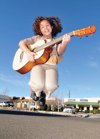 Les Stukenberg/The Daily Courier<p>
Eight-year-old Kela Jadae Hedtke says she's not quite ready to be a professional entertainer - "Maybe when I am nine," she added.