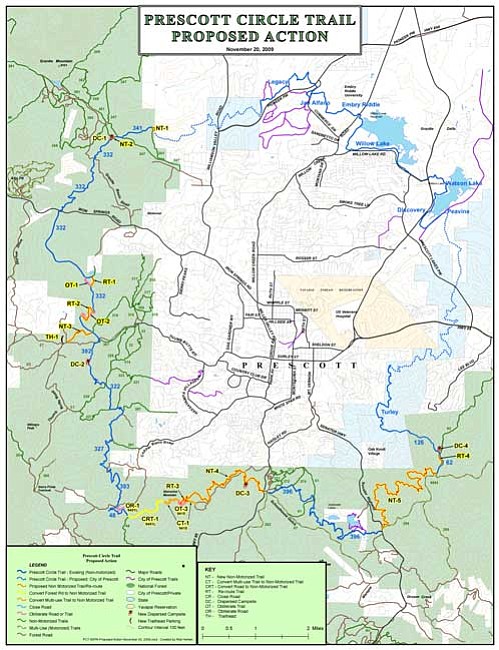 Prescott National Forest Trail Map Forest Service Seeks Comments On Prescott Circle Trail Plan | The Daily  Courier | Prescott, Az