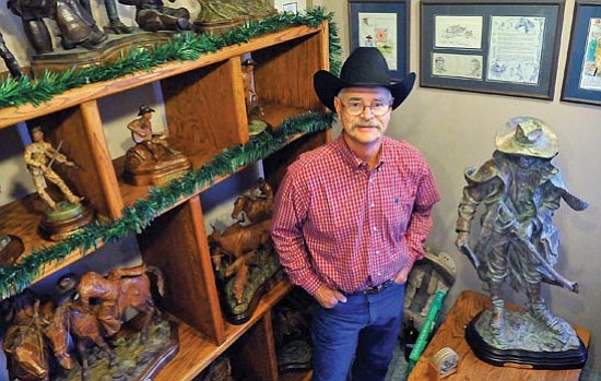 Matt Hinshaw/<br>The Daily Courier<br>
Prescott cowboy artist Bill Nebeker will be one of 10 honorees to receive an Arizona Culturekeeper Award today at the Westin Kierland Resort and Spa in Scottsdale.