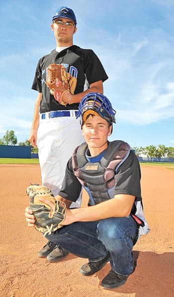 Matthew Hinshaw/The Daily Courier<br /><br /><!-- 1upcrlf2 -->Chino Valley’s Andrew Bailey, top, and Nathan Zavos were named The Daily Courier’s co-prep baseball players of the year.<br /><br /><!-- 1upcrlf2 -->