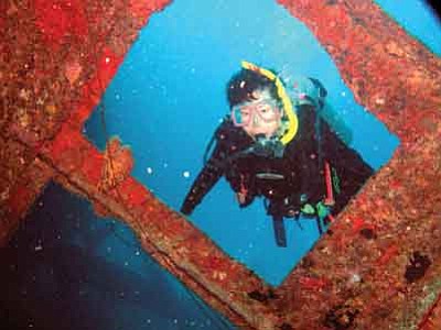 Courtesy photo<br>The Toms of Chino Valley took up scuba diving in 1985 and have photographed many beautiful and unusual sights in oceans throughout the world.
