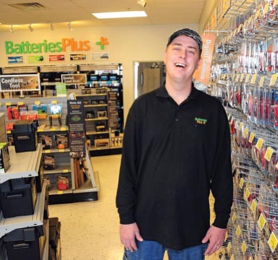 Brett Soldwedel/The Daily Courier<br>David Sullivan,  manager of Batteries Plus in Prescott Valley, survived an acute strain of valley fever, with treatment involving chemotherapy and the removal of part of his lung.